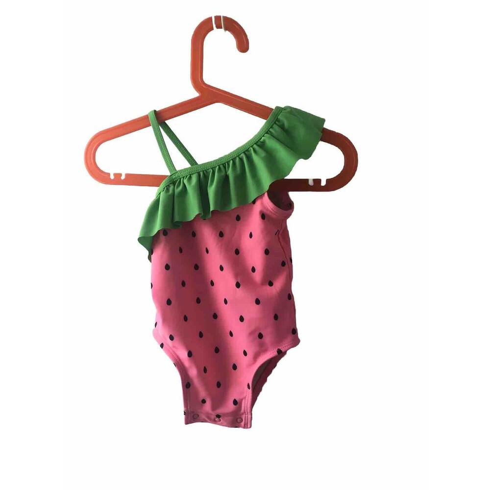 Old Navy Watermelon Baby Swimsuit  Pink/ Green Size 6-12 M